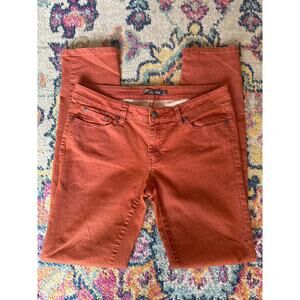 PRANA Jeans Women's 10 Straight Rust Orange Red Size 29